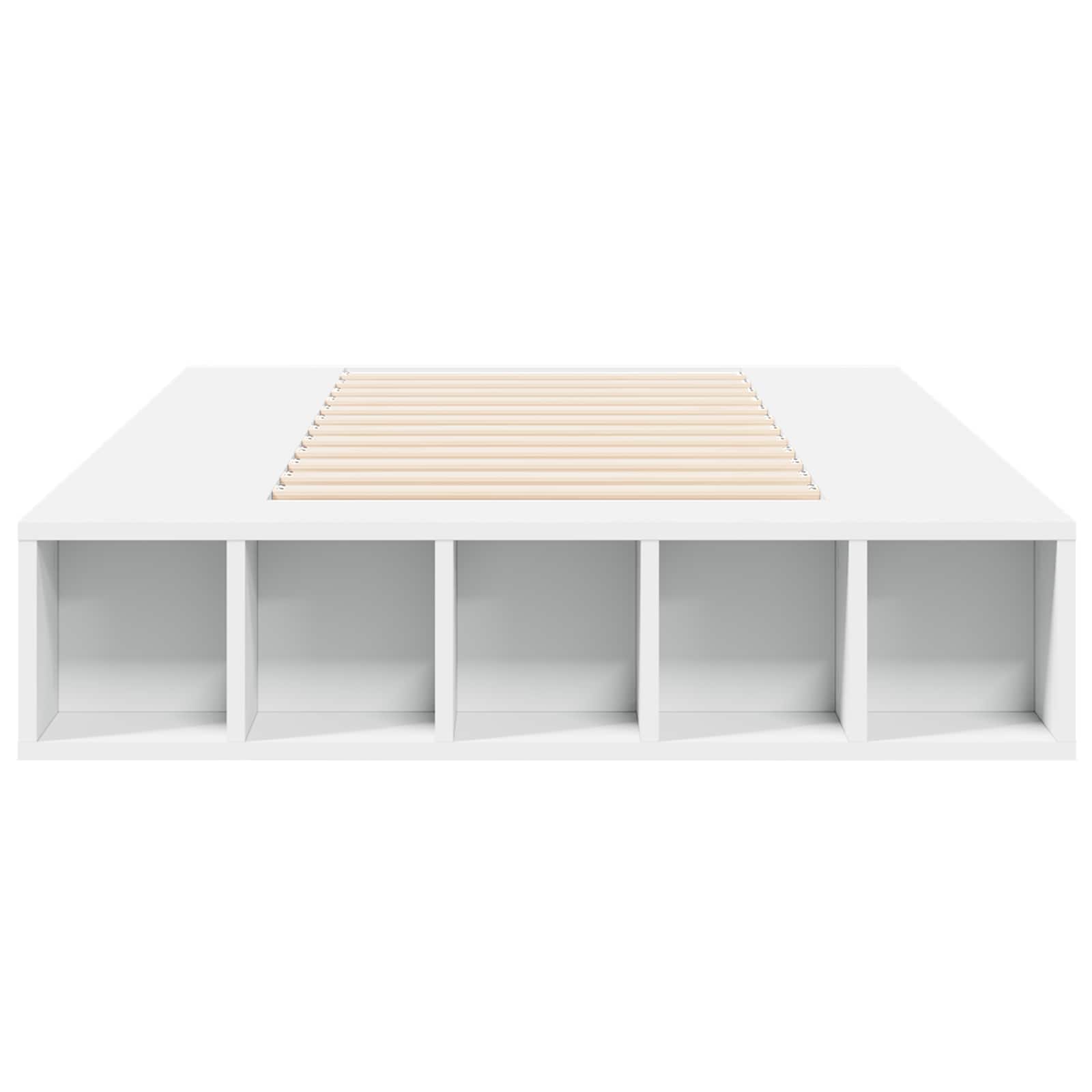 Telaio del letto con storage con lo scaffale Bianco 80 x 200 cm | homemem39