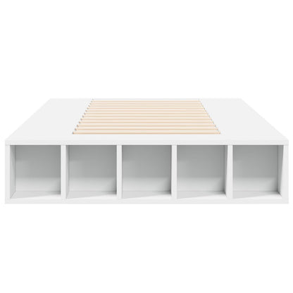 Telaio del letto con storage con lo scaffale Bianco 80 x 200 cm | homemem39