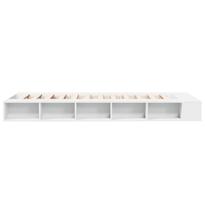 Telaio del letto con storage con lo scaffale Bianco 80 x 200 cm | homemem39