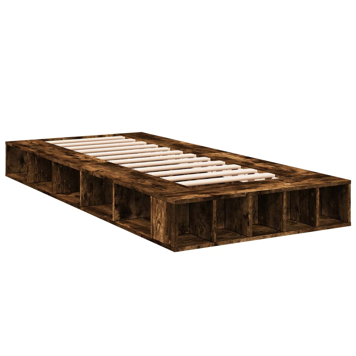 Telaio del letto con storage Rovere Fumo 80 x 200 cm | homemem39