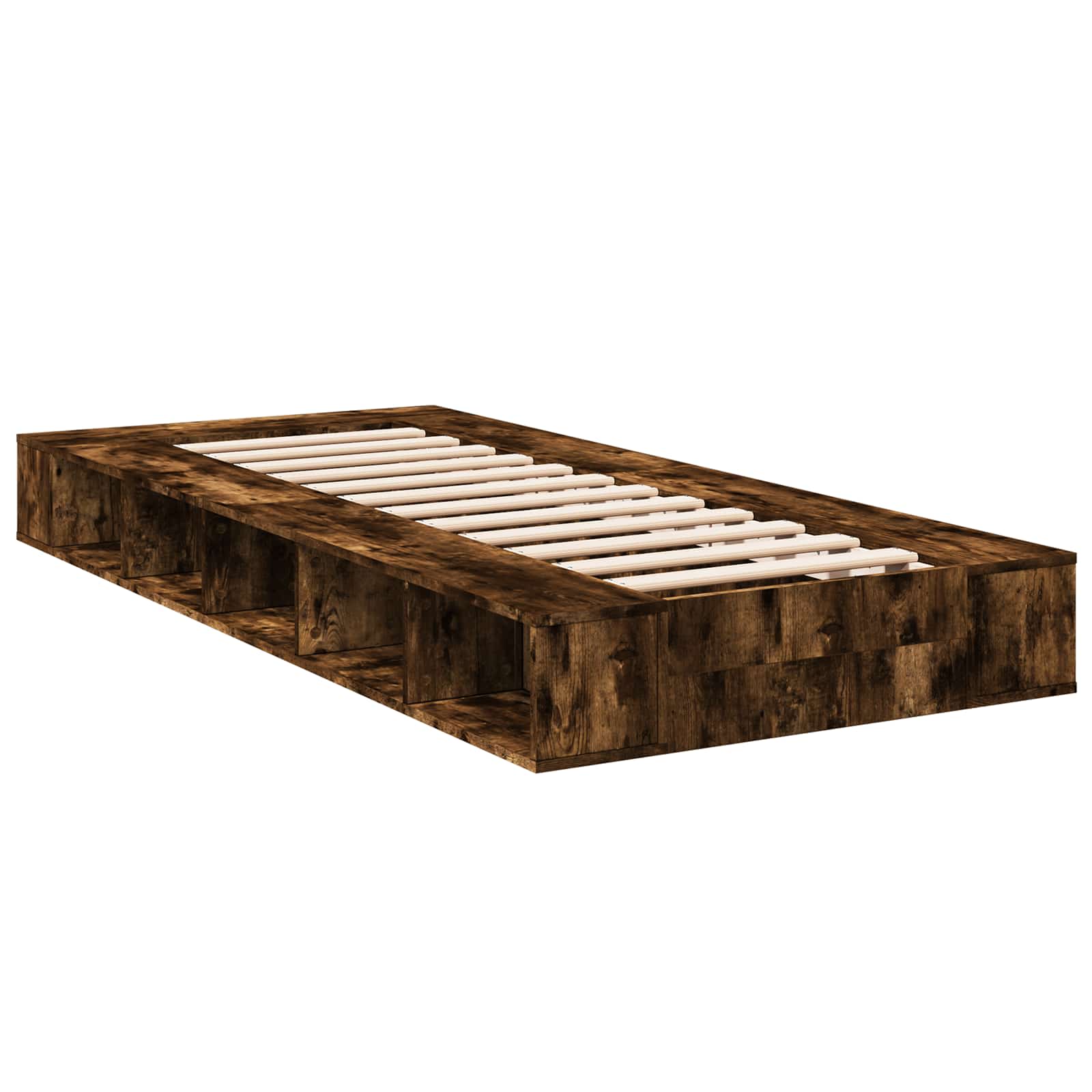 Telaio del letto con storage Rovere Fumo 80 x 200 cm | homemem39