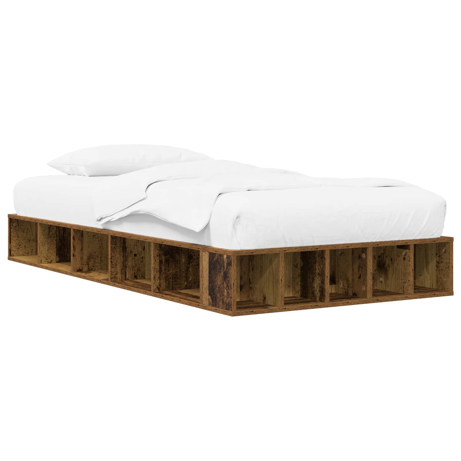 Telaio del letto con storage Legno antico 80 x 200 cm | homemem39
