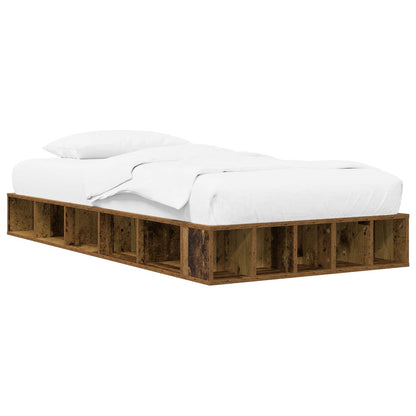 Telaio del letto con storage Legno antico 80 x 200 cm | homemem39