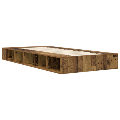 Telaio del letto con storage Legno antico 80 x 200 cm | homemem39