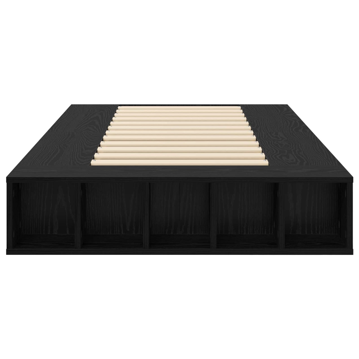 Telaio del letto con storage Rovere Nero 80 x 200 cm | homemem39