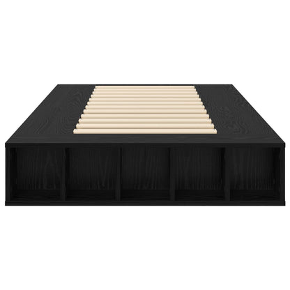 Telaio del letto con storage Rovere Nero 80 x 200 cm | homemem39