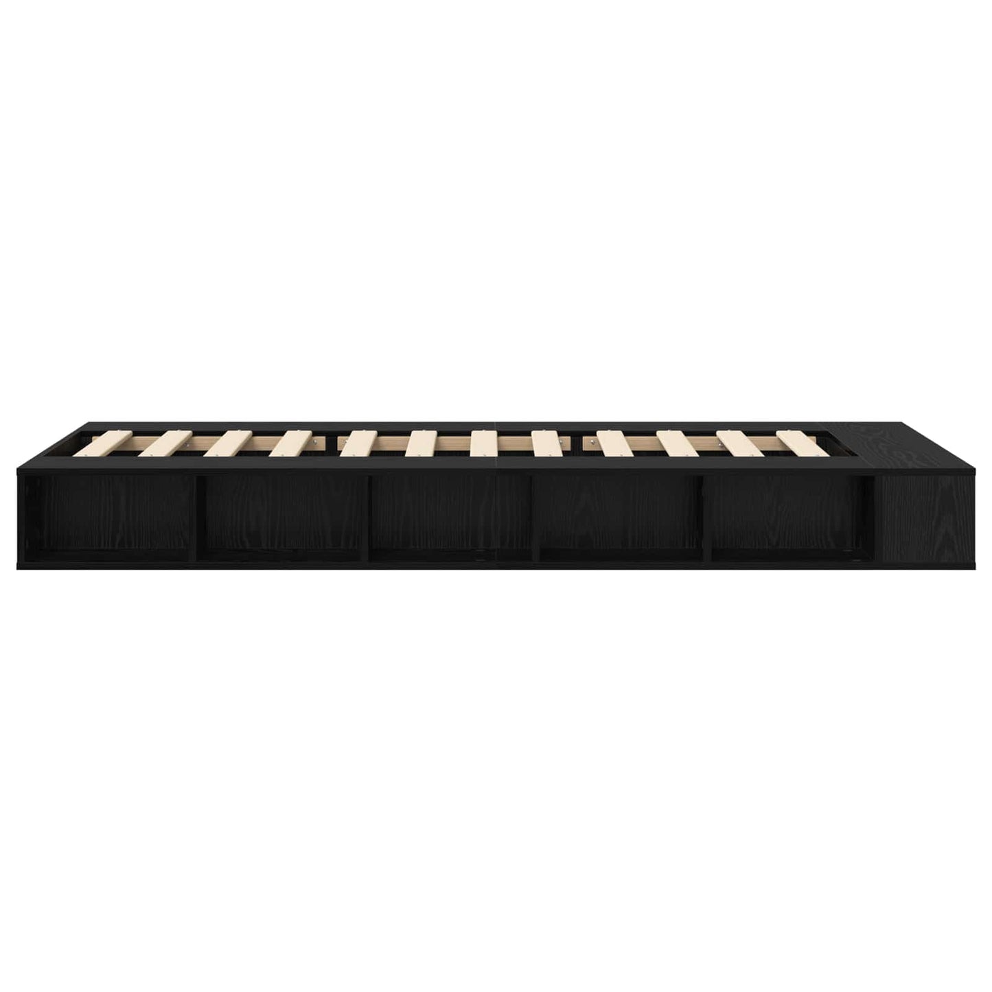 Telaio del letto con storage Rovere Nero 80 x 200 cm | homemem39