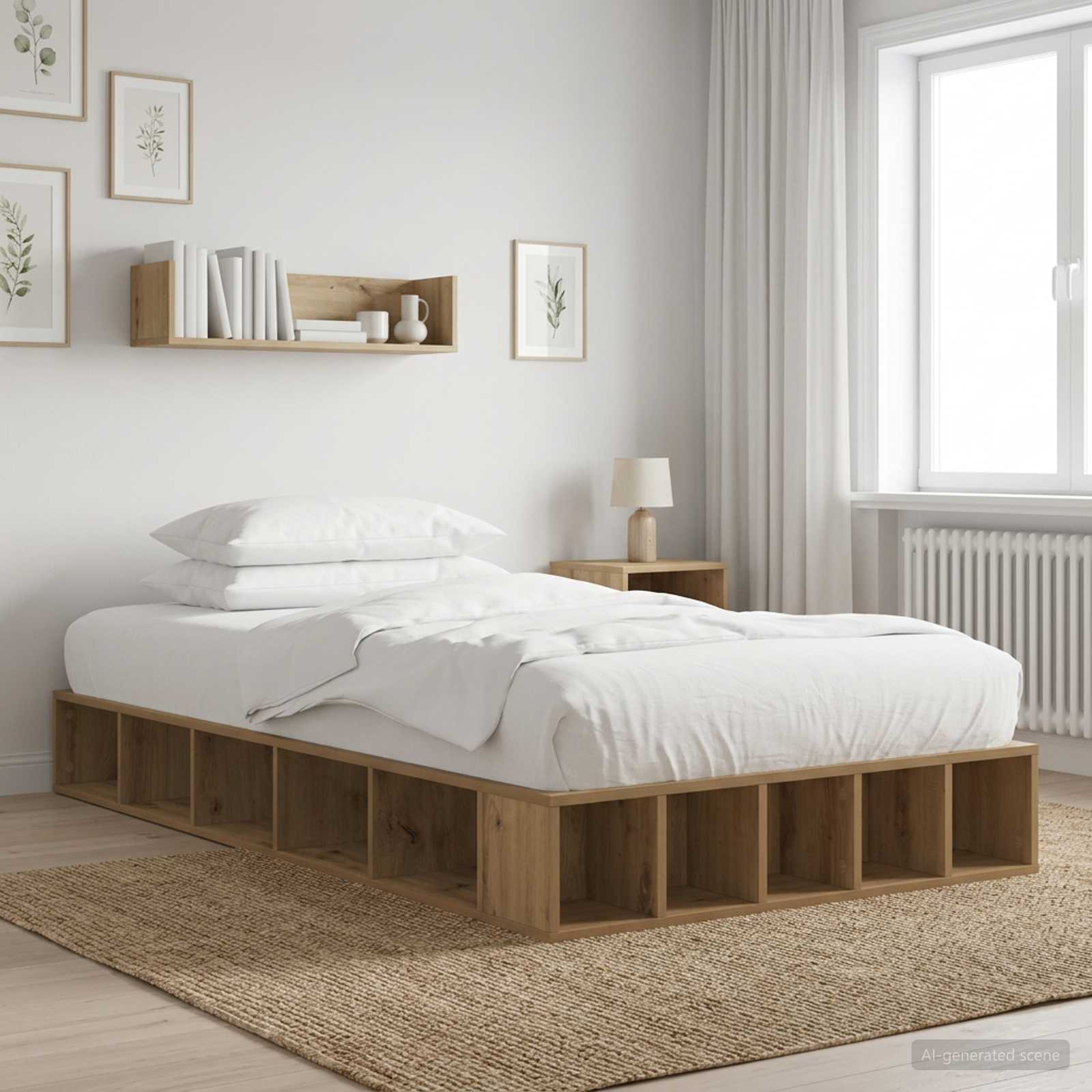 Telaio del letto con storage Rovere Artigianale 80 x 200 cm | homemem39