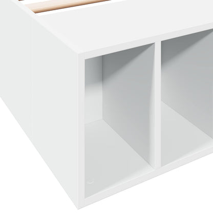 Telaio del letto con storage con lo scaffale Bianco 80 x 200 cm | homemem39