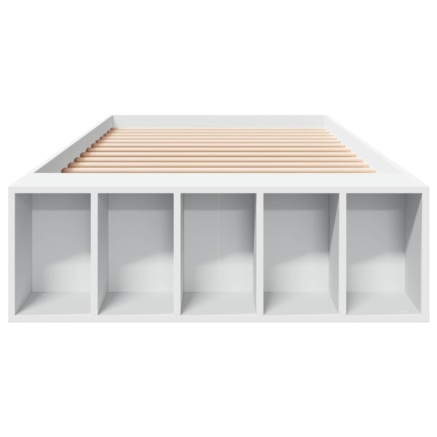 Telaio del letto con storage con lo scaffale Bianco 80 x 200 cm | homemem39
