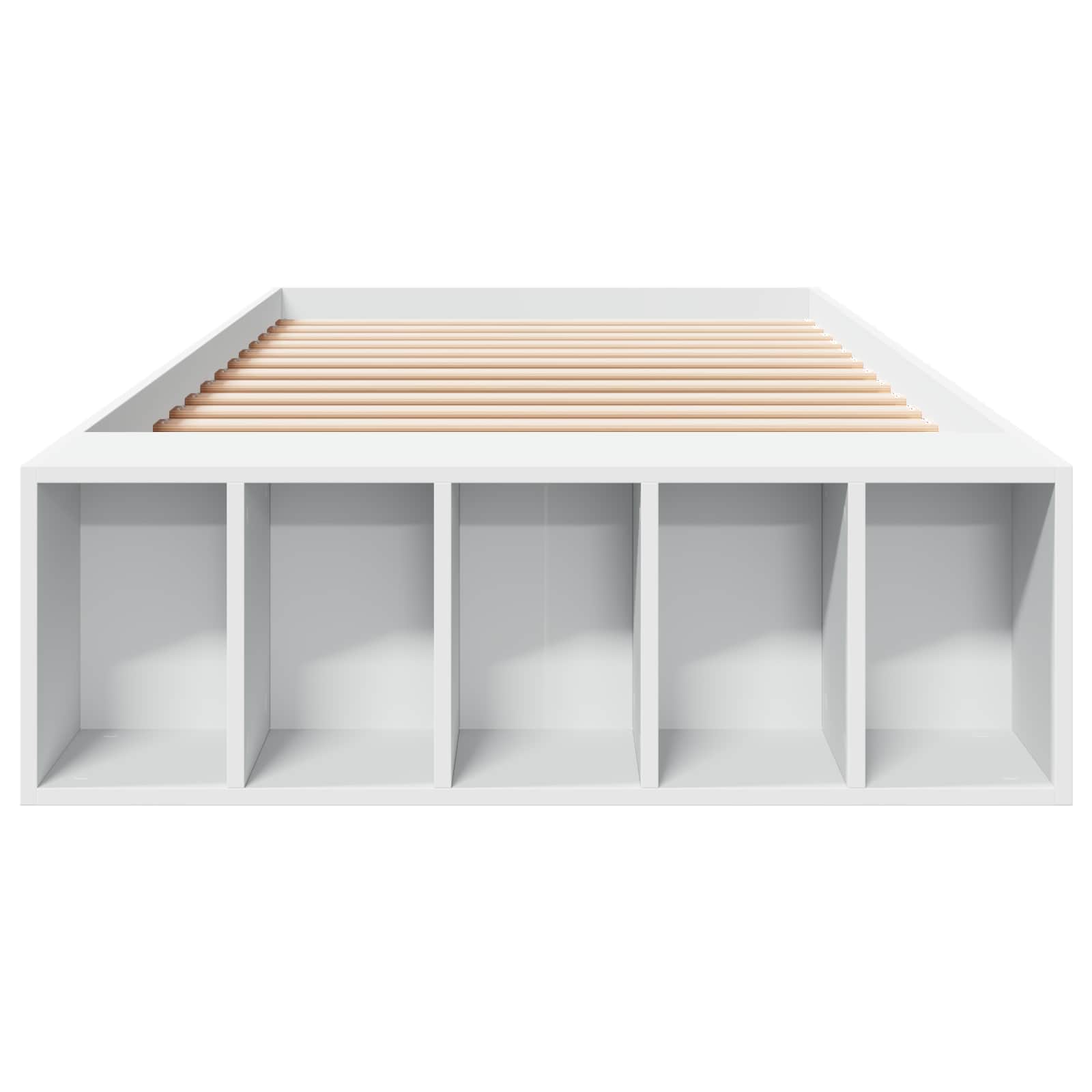 Telaio del letto con storage con lo scaffale Bianco 80 x 200 cm | homemem39