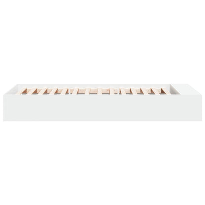 Telaio del letto con storage con lo scaffale Bianco 80 x 200 cm | homemem39