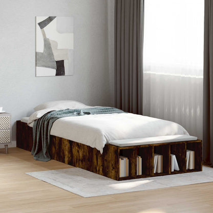 Telaio del letto con storage Rovere Fumo 80 x 200 cm | homemem39