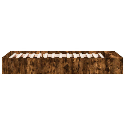 Telaio del letto con storage Rovere Fumo 80 x 200 cm | homemem39