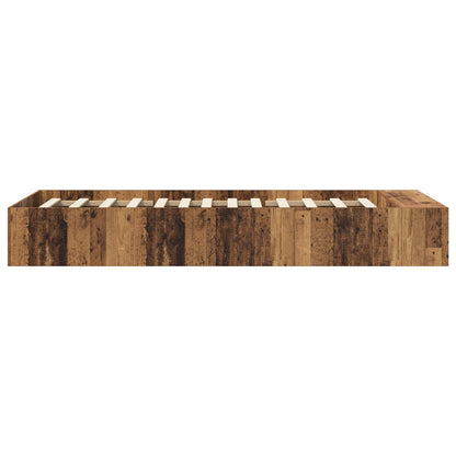 Telaio del letto con storage Legno antico 80 x 200 cm | homemem39