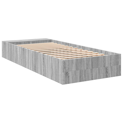 Telaio del letto con storage Sonoma grigio 80 x 200 cm | homemem39