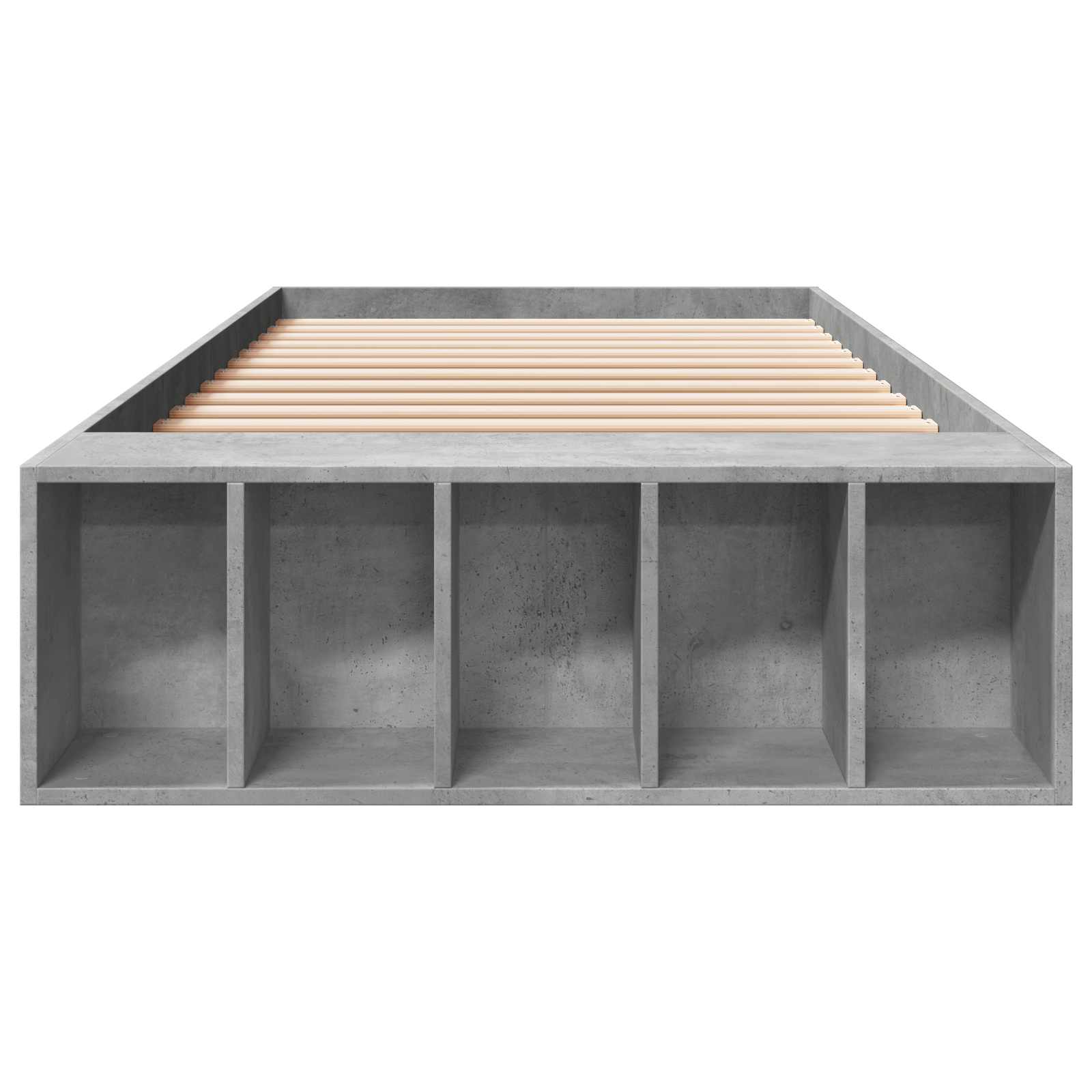 Telaio del letto con storage Grigio Cemento 80 x 200 cm | homemem39