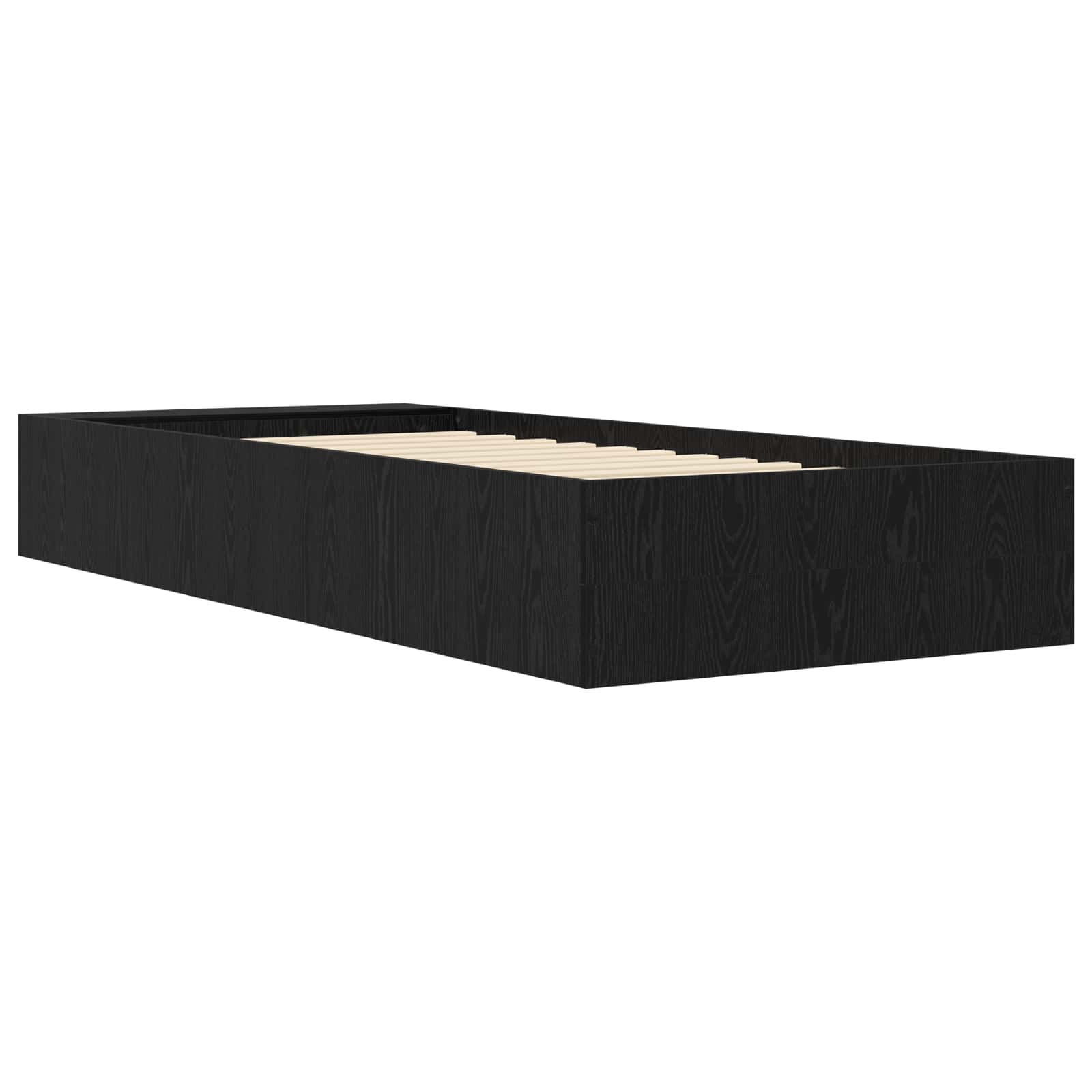 Telaio del letto con storage Rovere Nero 80 x 200 cm | homemem39