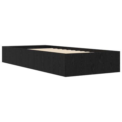 Telaio del letto con storage Rovere Nero 80 x 200 cm | homemem39
