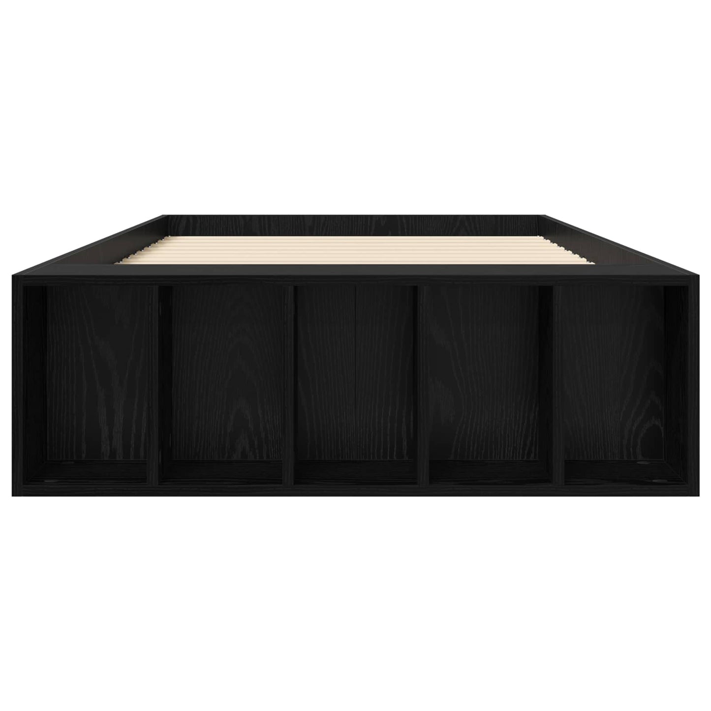 Telaio del letto con storage Rovere Nero 80 x 200 cm | homemem39
