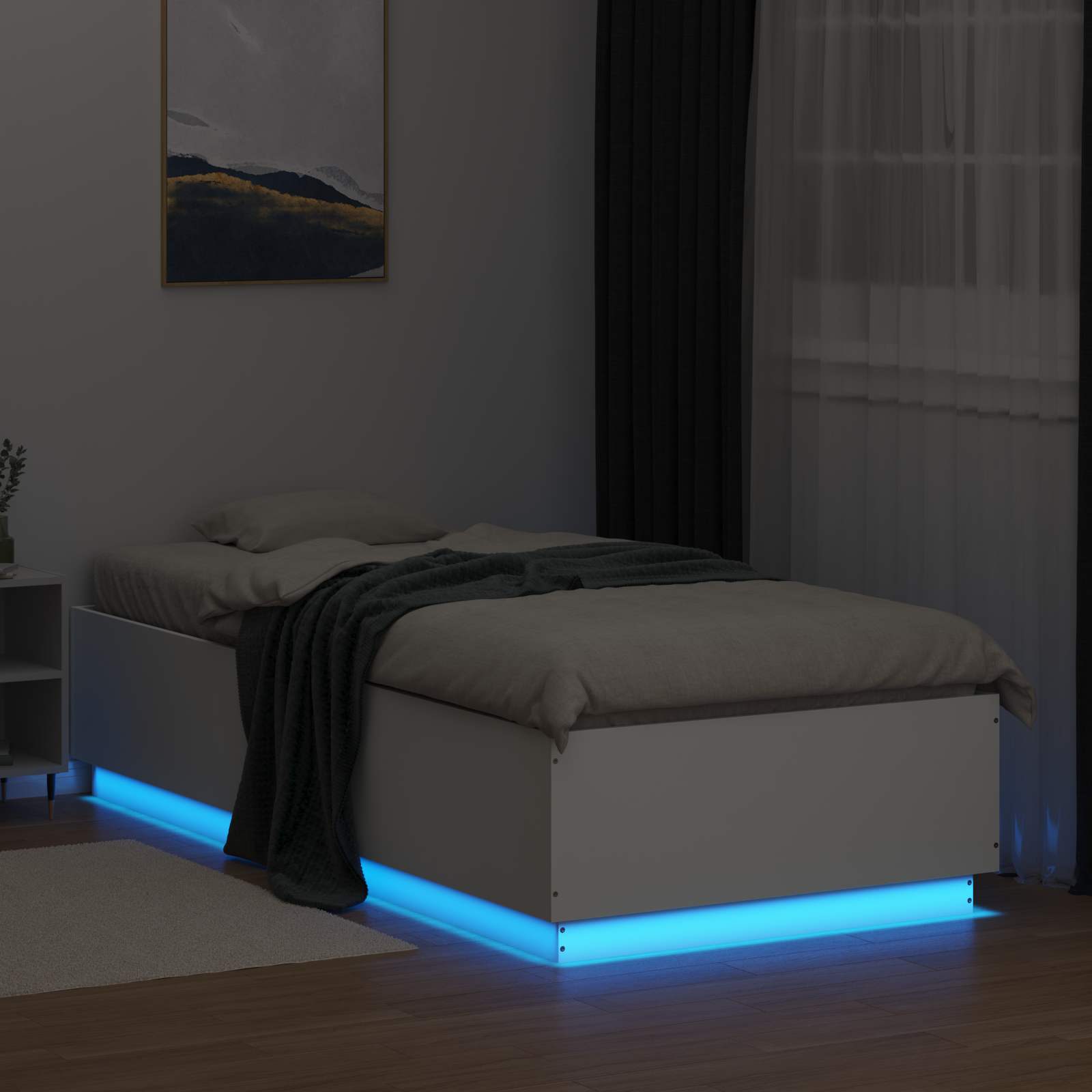 Letto con LED Bianco 80 x 200 cm Legno ingegnerizzato | homemem39