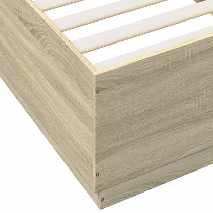 Letto con LED Rovere Sonoma 80 x 200 cm Legno ingegnerizzato | homemem39