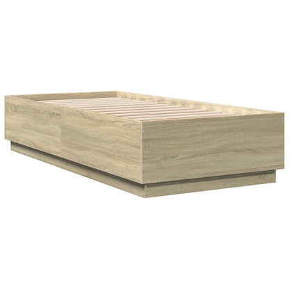 Letto con LED Rovere Sonoma 80 x 200 cm Legno ingegnerizzato | homemem39