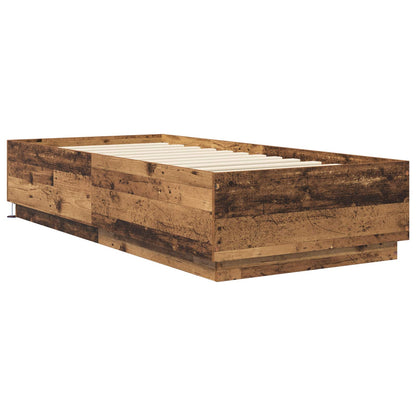 Letto con LED Legno antico 80 x 200 cm Legno ingegnerizzato | homemem39