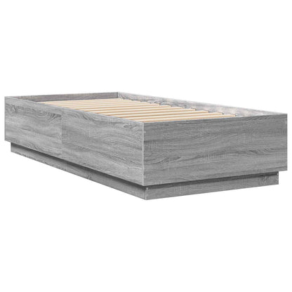 Letto con LED Sonoma grigio 80 x 200 cm Legno ingegnerizzato | homemem39