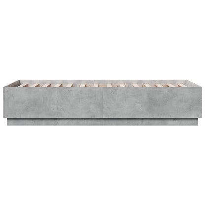 Letto con LED Grigio Cemento 80 x 200 cm Legno ingegnerizzato | homemem39
