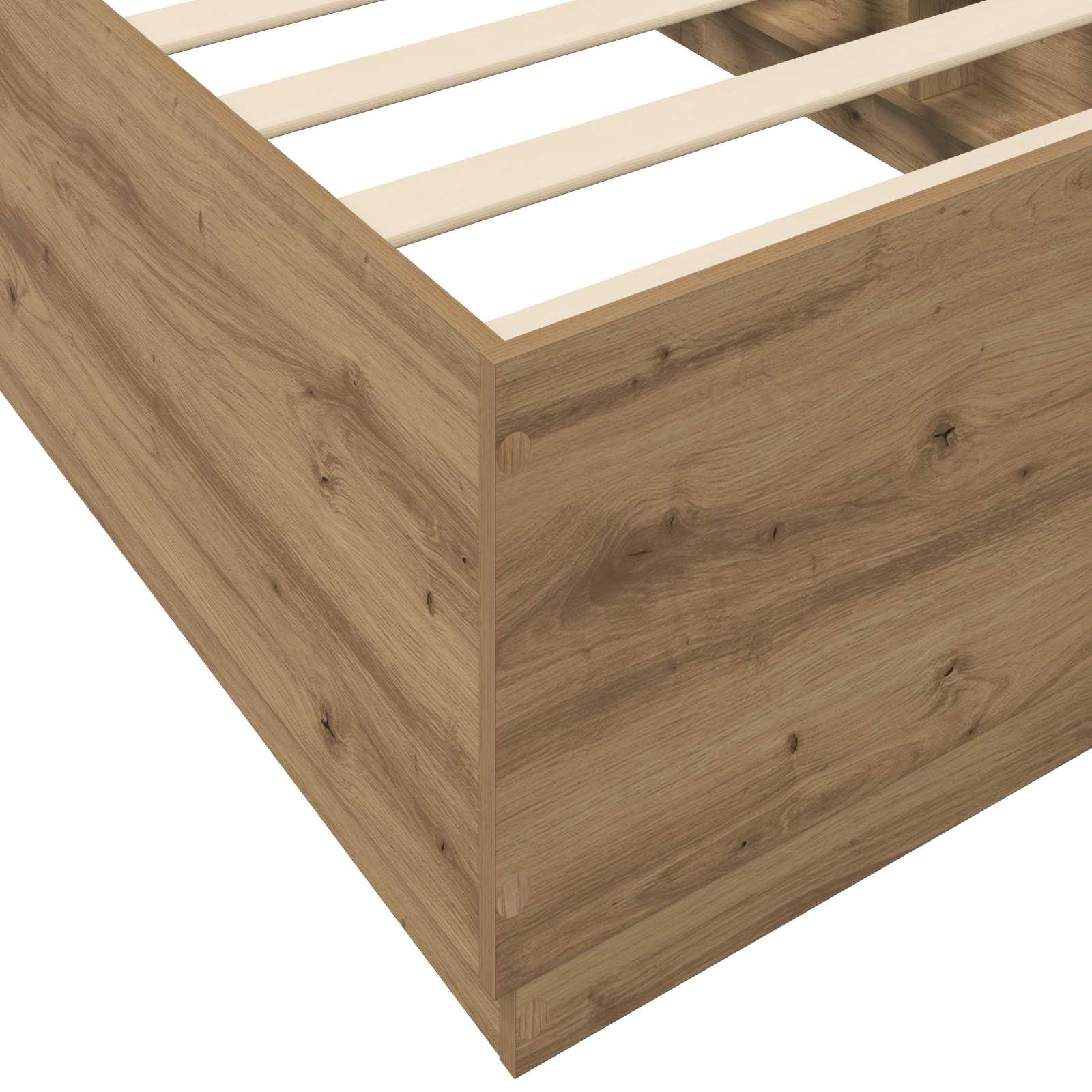 Letto con LED con strisce LED Rovere Artigianale 80 x 200 cm | homemem39