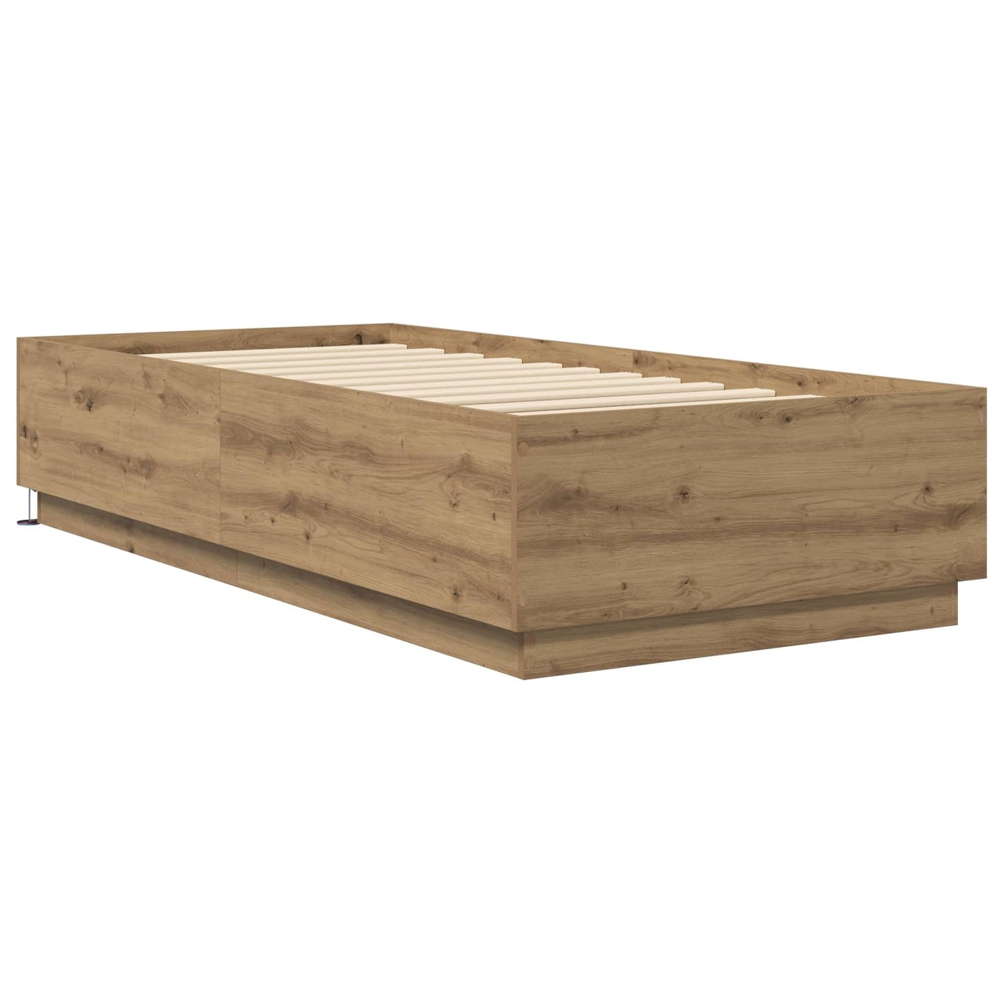 Letto con LED con strisce LED Rovere Artigianale 80 x 200 cm