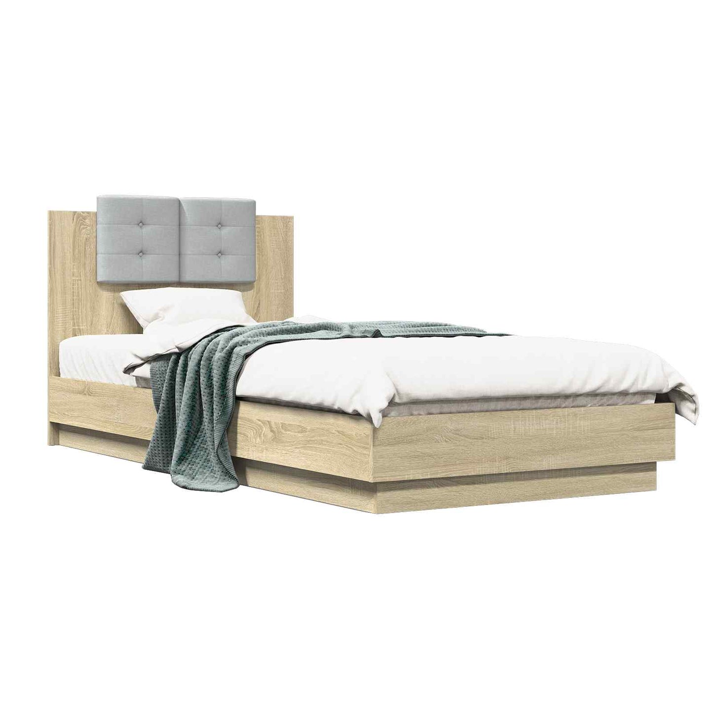 Struttura letto con testata Rovere Sonoma 80 x 200 cm | homemem39