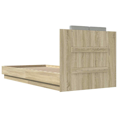 Struttura letto con testata Rovere Sonoma 80 x 200 cm | homemem39