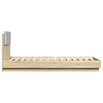 Struttura letto con testata Rovere Sonoma 80 x 200 cm | homemem39