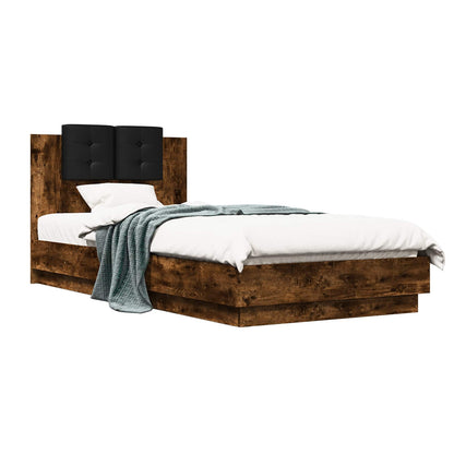 Struttura letto con testata Rovere Fumo 80 x 200 cm | homemem39