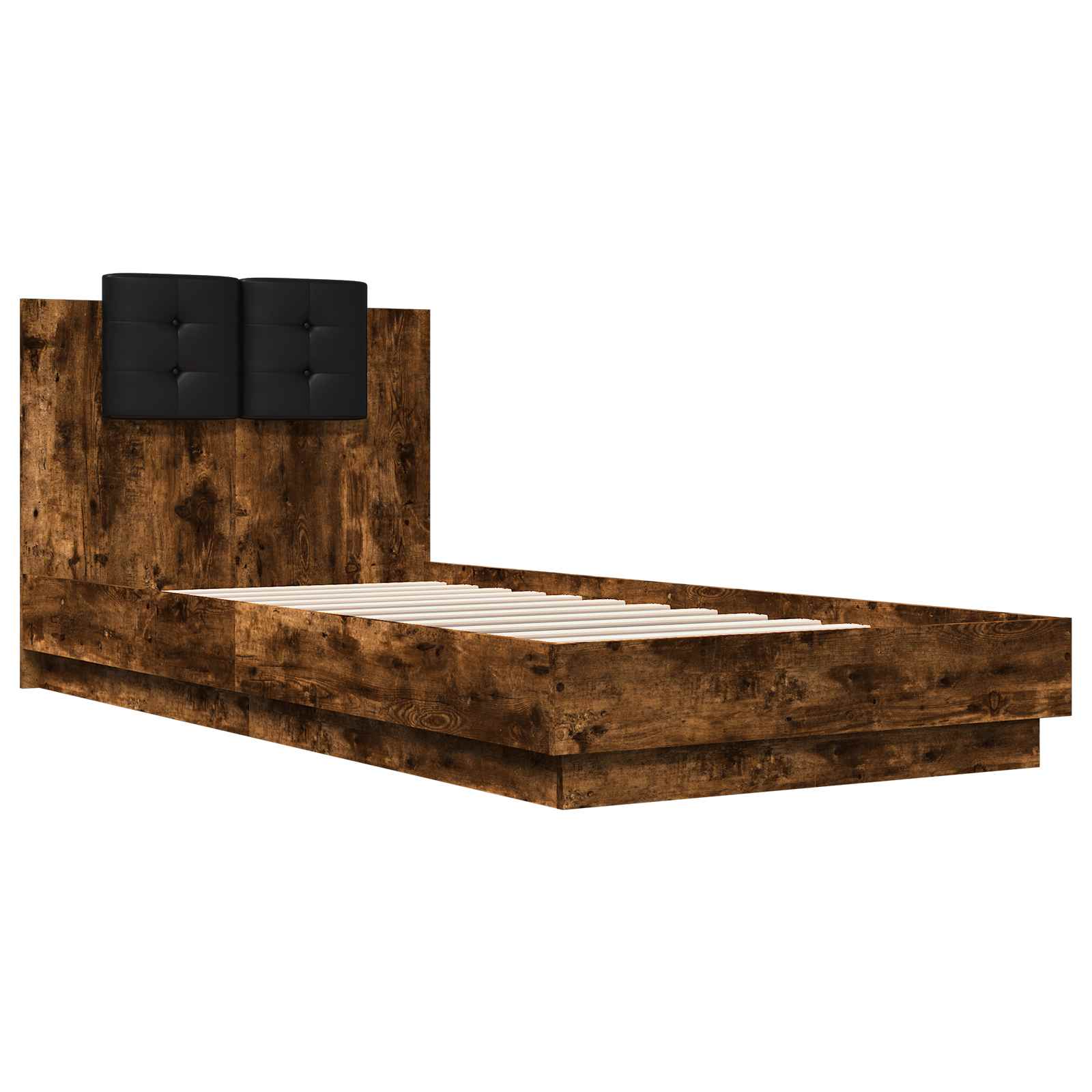 Struttura letto con testata Rovere Fumo 80 x 200 cm | homemem39