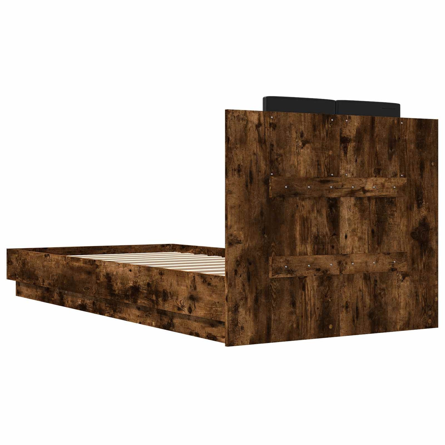 Struttura letto con testata Rovere Fumo 80 x 200 cm | homemem39