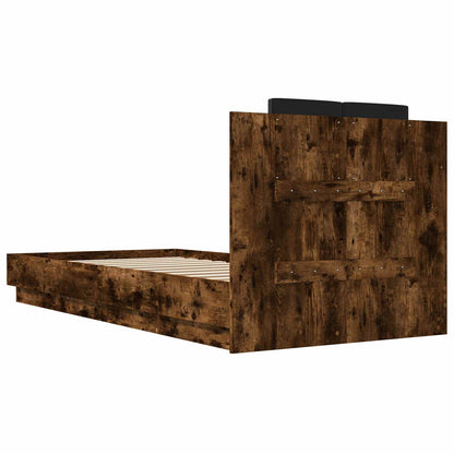 Struttura letto con testata Rovere Fumo 80 x 200 cm | homemem39