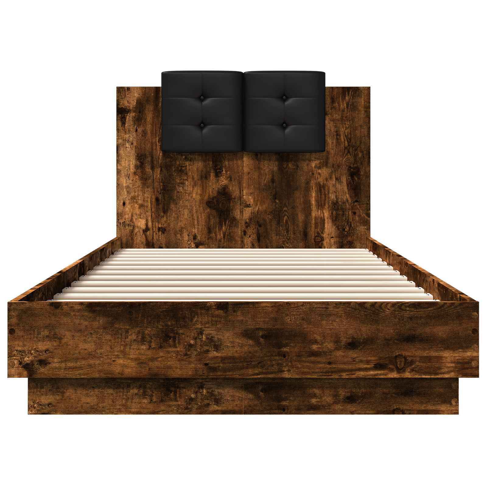 Struttura letto con testata Rovere Fumo 80 x 200 cm | homemem39