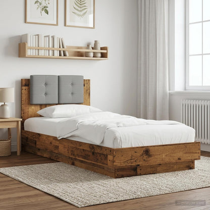 Struttura letto con testata Legno antico 80 x 200 cm | homemem39