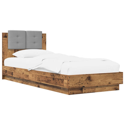 Struttura letto con testata Legno antico 80 x 200 cm | homemem39