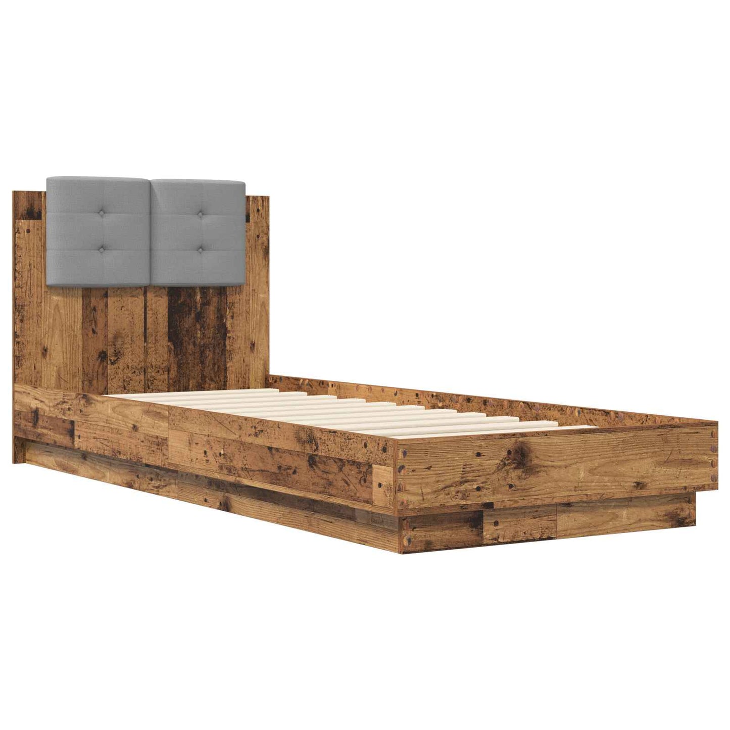 Struttura letto con testata Legno antico 80 x 200 cm | homemem39