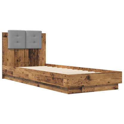 Struttura letto con testata Legno antico 80 x 200 cm | homemem39