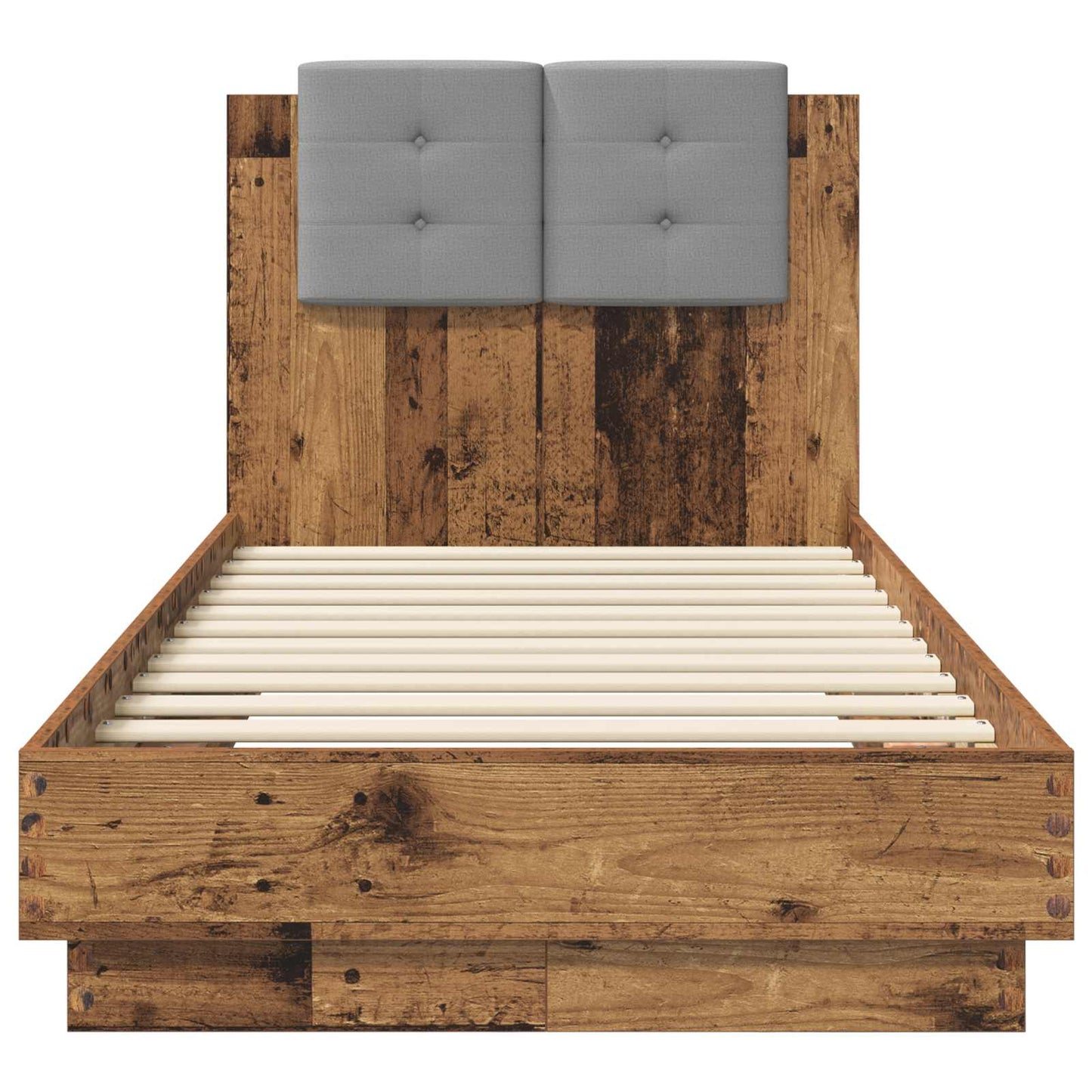 Struttura letto con testata Legno antico 80 x 200 cm | homemem39