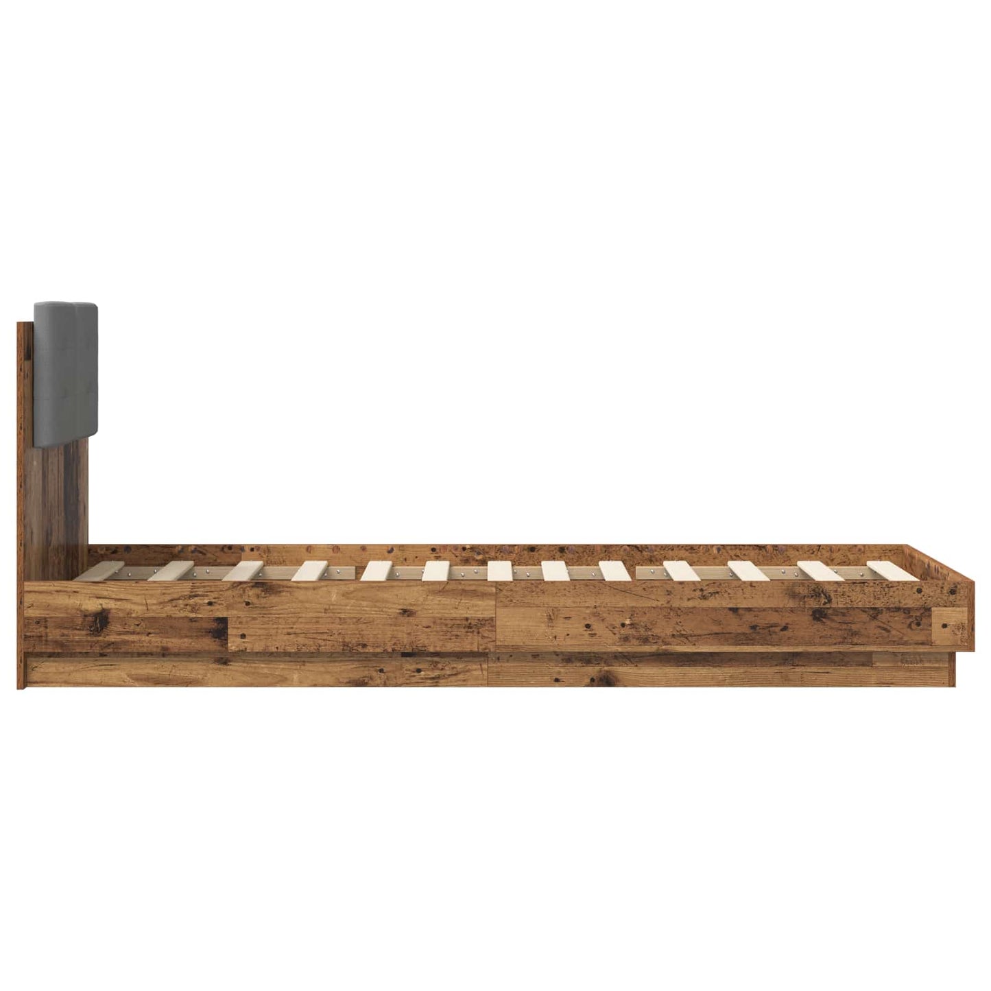 Struttura letto con testata Legno antico 80 x 200 cm | homemem39
