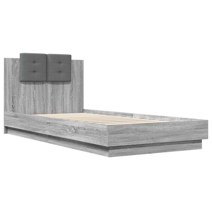 Struttura letto con testata Sonoma grigio 80 x 200 cm | homemem39