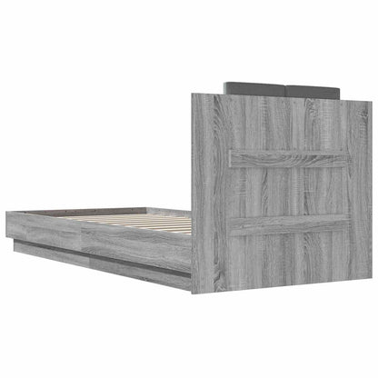 Struttura letto con testata Sonoma grigio 80 x 200 cm | homemem39
