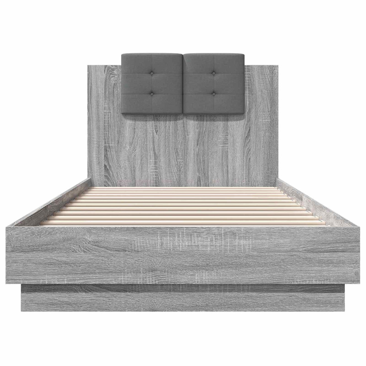 Struttura letto con testata Sonoma grigio 80 x 200 cm | homemem39