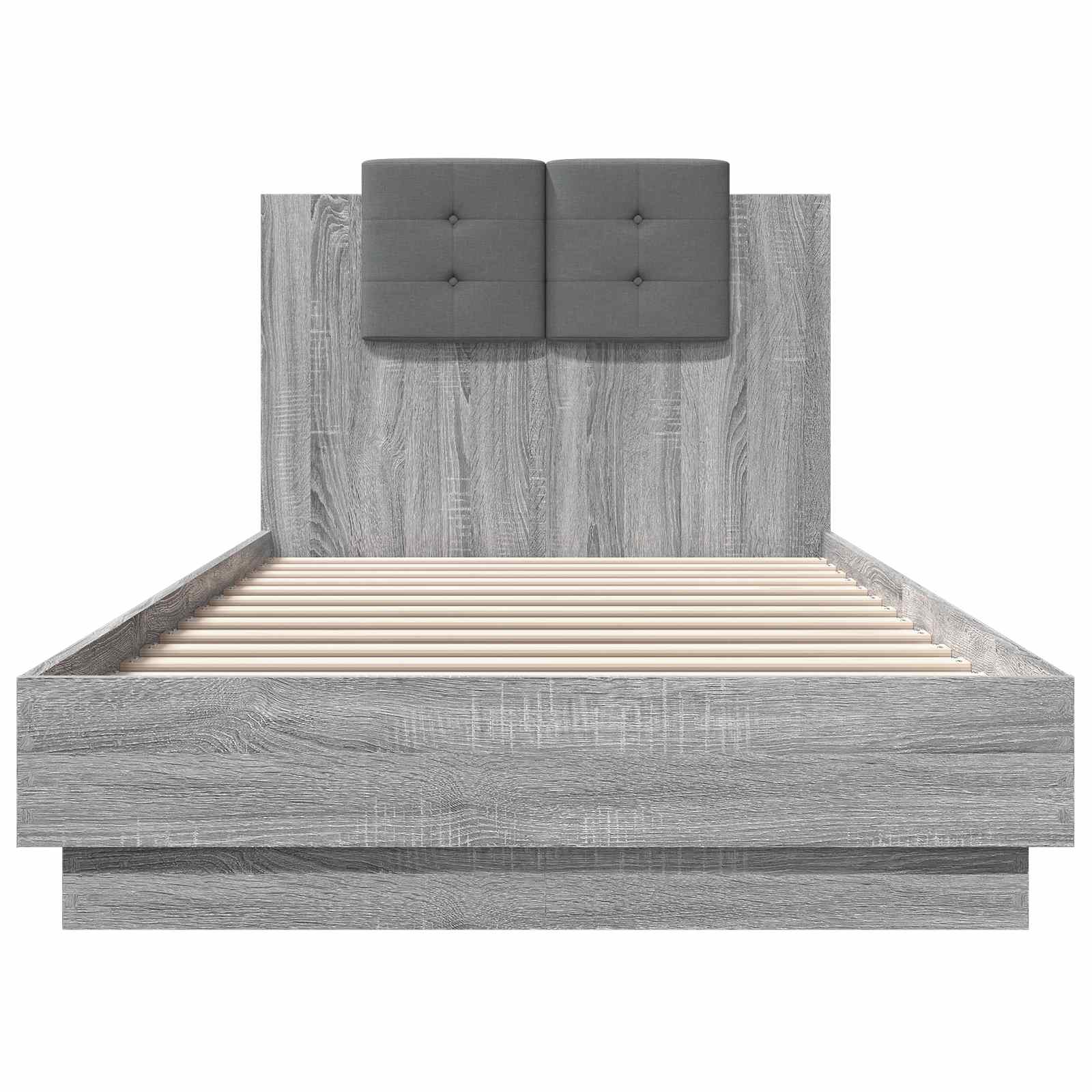 Struttura letto con testata Sonoma grigio 80 x 200 cm | homemem39